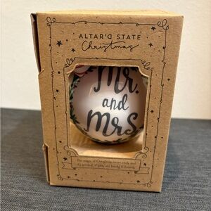 NWT New in Box Altar’d State Mr. & Mrs. Est. 2019 Christmas Tree Ornament
